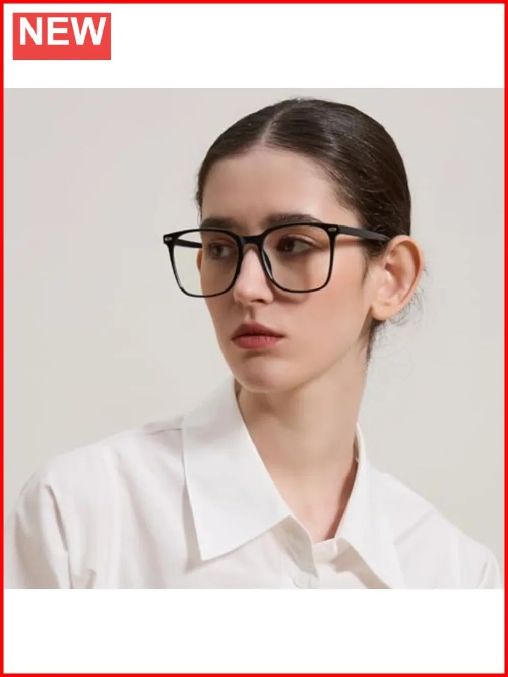 Oversized Square Blue Light Blocking Glasses TR90 Frame Anti-Fatigue for Women